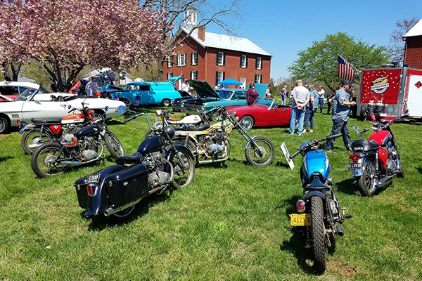 Several motorcycles